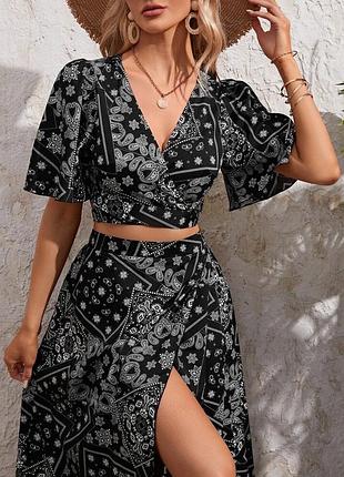 Shein топик бандана топ блуза накидка блузка