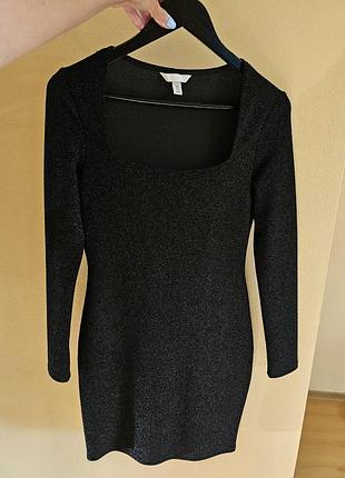 Маленькое черное платье из люрекса h&amp;m