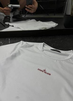 🤍 футболка stone island white cotton 🤍