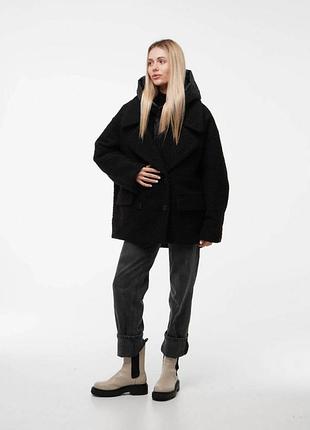 Жіноче демісезонне півпальто oversize зі знімним жилетом alberto bini mkalb201-90/3-4-10
