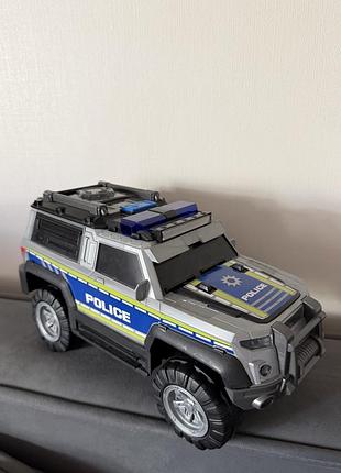 Машинка для хлопчика dickie toys поліцейська зі світлом та музикою, сіра