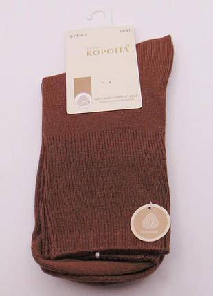 Носки кашемировые 36-41 коричневые корона 7301