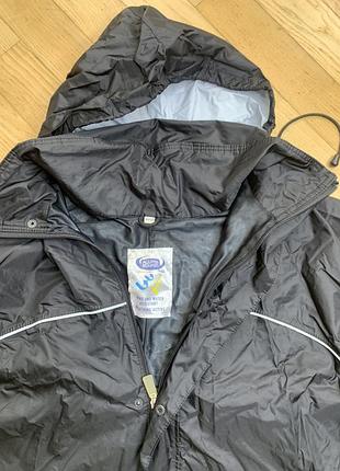 Куртка вітровка ветровка дощовик aqua guard swiss textiles | чорна | 48/50 (m/l) | складається в кишеню вітрозахисна