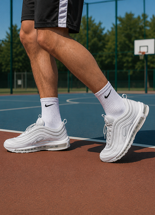 Кросівки чоловічі nike air max 97 білі. розмір 47
