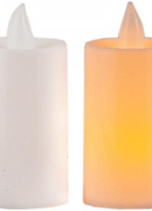 Свечка led декоративная на батарейках 3*8 см 1-343 6930