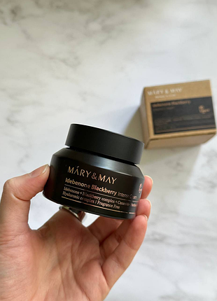 Mary &amp; may idebenone+blackberry complex intense cream - крем для лица 70г