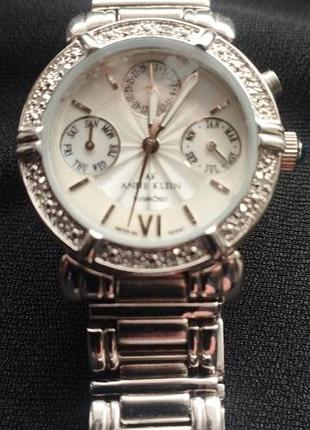 Годинник anne klein з кристалами swarovski та swarovski красива підвіска