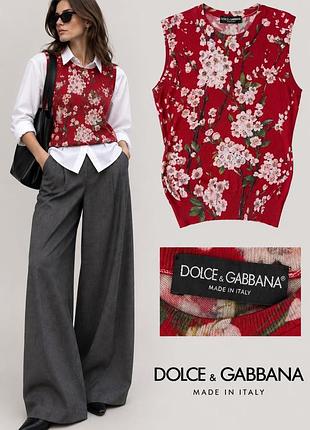 Dolce & gabbana — оригинальный женский топ-жилет из 100% шелка, made in italy