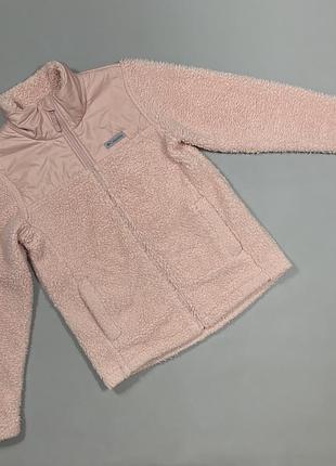 Рожева флісова куртка кофта columbia west bend sherpa full-zip