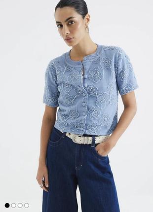 Гарний кардиган з коротким рукавом river island, m