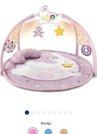 Розвиваючий килимок для дівчинки chicco рожевий