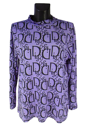 Женский джемпер с воротником стойкой 2xl-3xl сиреневый rbossi 1265