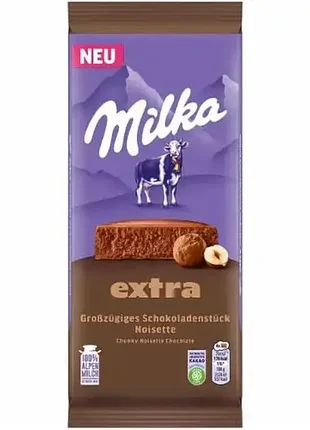 Milka extra noisette шоколад молочний - 190 g