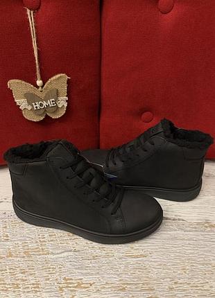 Зимові шкіряні фірмові черевики ecco gore-tex 37р.