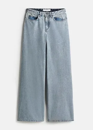 Двоколірні джинси багі rokh x h&amp;m two-toned baggy jeans.
