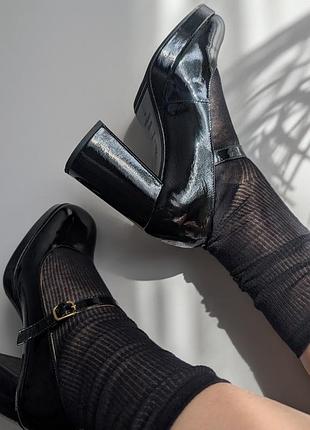 Туфлі жіночі sezane чорні, 25 см, лакована шкіра