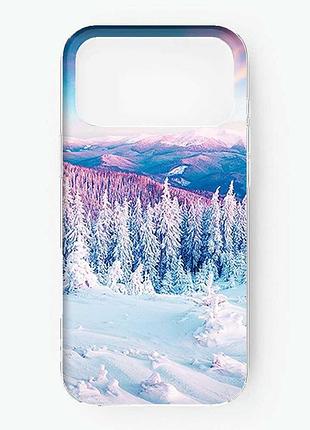 Чохол на iphone 18 pro max зимові гори (принт 163)