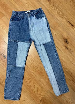 Джинси жіночі сині прямі mom casual style see see, розмір xs - s