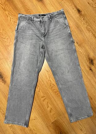Джинси жіночі широкі труби сірі  zara, розмір 3xl