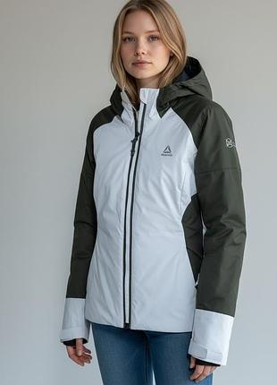 Куртка жіноча reebok термо біла з хакі