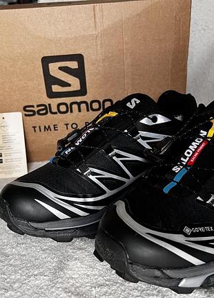 Salomon xt-6 gore-tex чорний сріблястий 4
