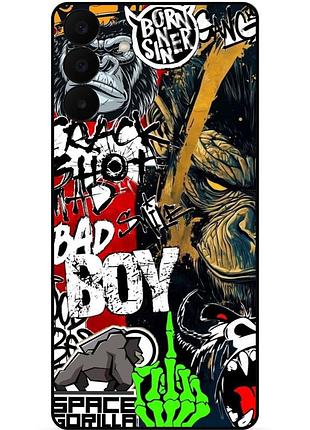 Силіконовий чохол бампер для samsung a27 з малюнком bad boy gorilla
