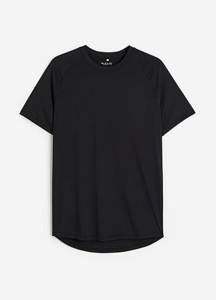 Чорна спортивна футболка дихаюча h&m move
