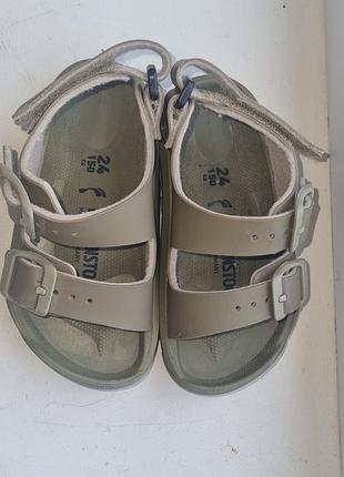 Босоніжки та сандалі для дітей birkenstock mogami хакі, розмір 24, довжина устілки 15 см