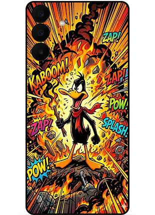 Чехол силиконовый бампер для samsung a27 с рисунком daffy duck даффи дак