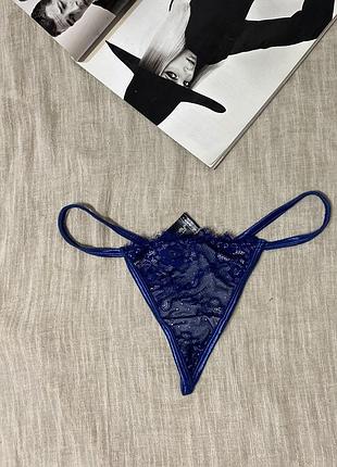 Lovehoney крутые синие кружевные стринги как новые