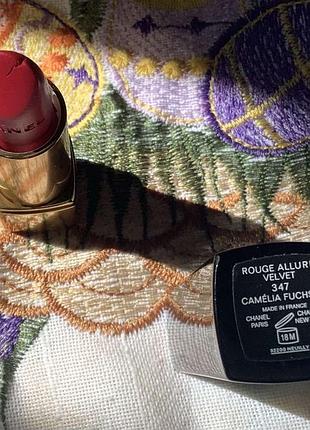 Помада для губ chanel rouge allure velvet 347 camelia fuchsia