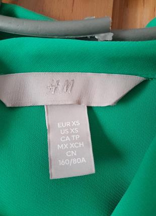 Блузка xs-s h&m зеленый 3