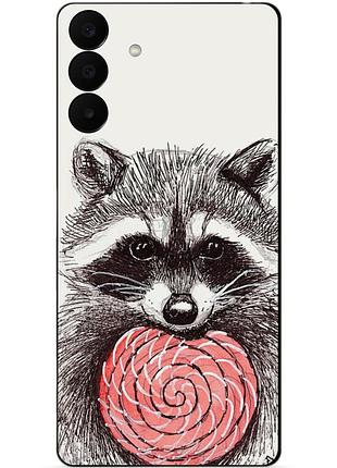 Чехол силиконовый бампер для samsung a27 с рисунком енот