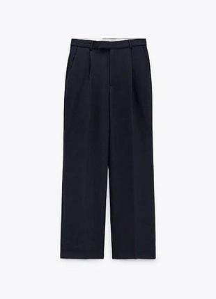 Классные костюмные прямые серо синие широкие брюки zara 
✨✨✨✨✨✨✨✨✨✨