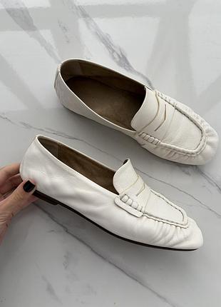 Лофери жіночі massimo dutti білі шкіряні