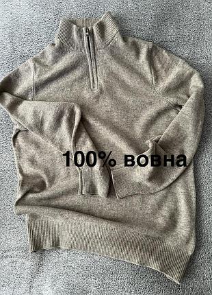 Чоловічий джемпер від marks & spencer, виготовлений зі 100% натуральної вовни ягняти (pure lambswool)