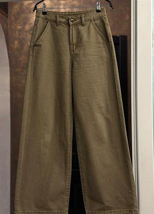 Джинси wide leg коричневі