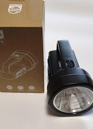 Новий потужний динамо-ліхтар прожектор philips sfl3241 6000mah 5w type-c 500м