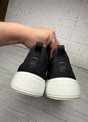 Крутые черные кожаные кроссовки ecco street 720 m gtx gore-tex 5