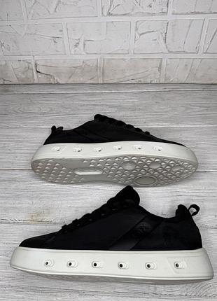 Крутые черные кожаные кроссовки ecco street 720 m gtx gore-tex 4