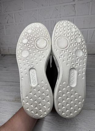 Крутые черные кожаные кроссовки ecco street 720 m gtx gore-tex 6