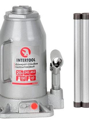 Домкрат гідравлічний intertool 20 т х 440 мм одноштоковий (gt0028)