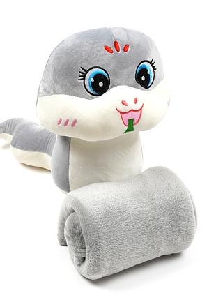 Плед-подушка іграшка 3в1 змія 29332 (62 cm)