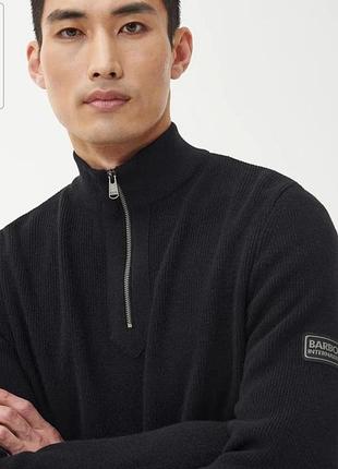 Чоловічі чорний светр barbour 55%wool  s