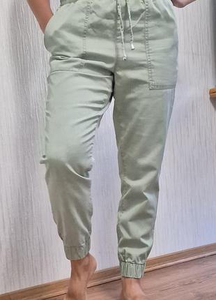 Женские оливковые брюки джоггеры f&amp;f размер s / m (eur 36) карго хаки