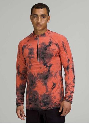 Чоловічий лонгслів lululemon metal dent tech half-zip 2.0 із забарвленням disconnect marble dye розмір xs, ідеальний