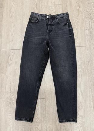 Джинси жіночі zara mom fit сірі розмір 36