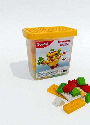 Конструктор doloni toys каченята в пластиковому боксі 108 дет (013888/11)