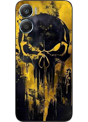 Силиконовый чехол epik для motorola g06 с принтом череп возмездия