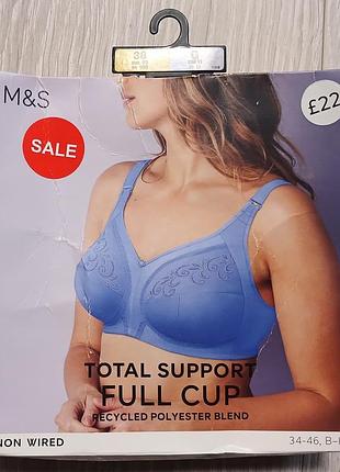 Мягкий бюстгальтер с вышивкой, полной поддержкой и полной чашкой marks &amp; spencer